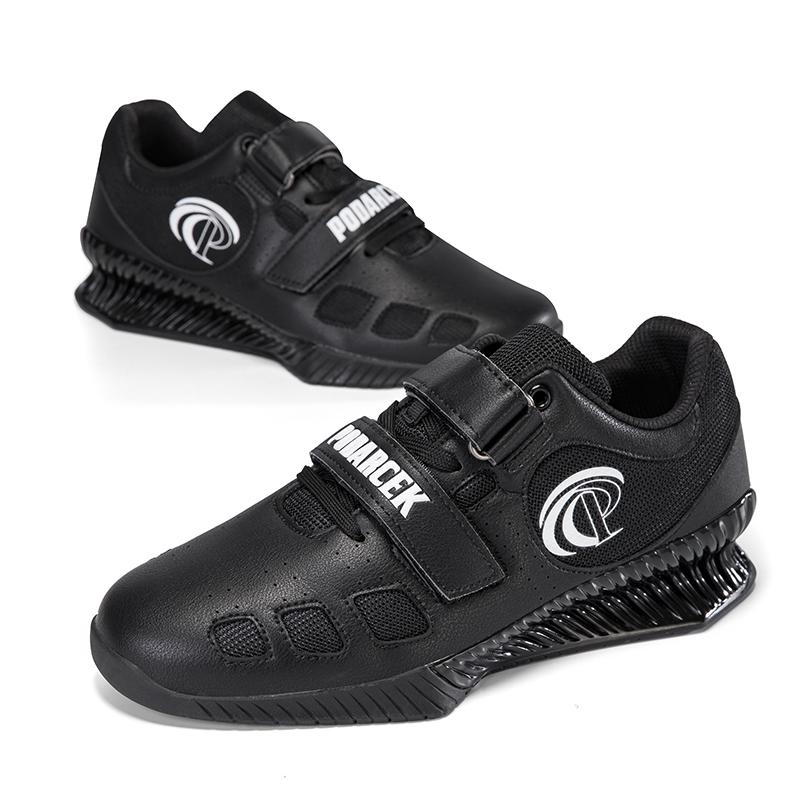 Men's Elastic Weightlifting Shoes Gym Squat Shoes Anti-slip Gym Strength Training Sneakers Breathable Fitness Sports Shoes