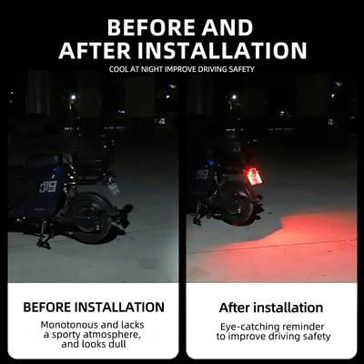 2pcs Universal Car LED Devil Eyes Light Demon Eyes Headlight Motorcycle Mini Turn Signal Flasher Tail Lamp Decoration Light