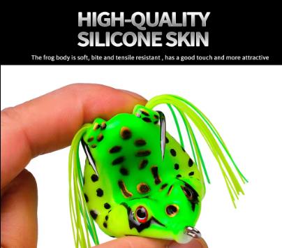 Promotion Factory Price Soft Wood and Silicone Frog Minnow Lure 5g 9g 13g 17.5g Artificial Bait for Trout and Carp Fishing