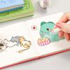 Square Notebook Small Book Cartoon Square Square Book Portable Mini Pocket Book Stamped Book Girl Heart Diary