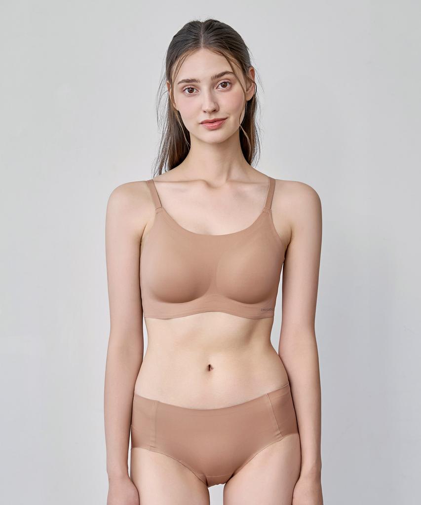 Keulokeodailineoweeo [2Pack] Soft Nylon Modal Padded Strap Bra (Type B)