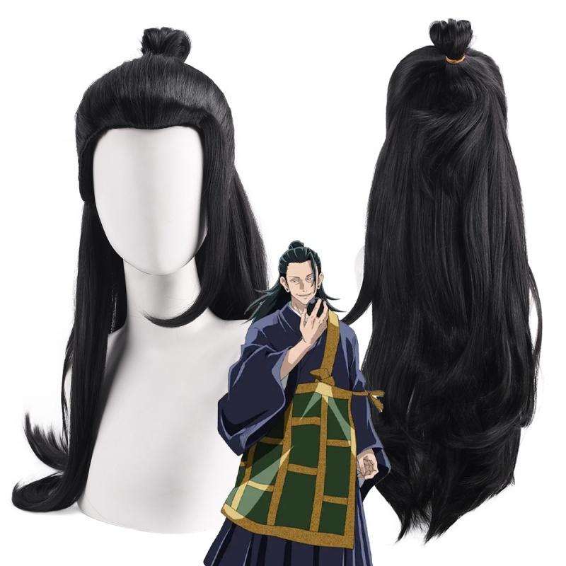 Anime Jujutsu Kaisen Perruque Geto Suguru Conjureur Cosplay Haute Qualité Fête d'Halloween Performance Perruques black