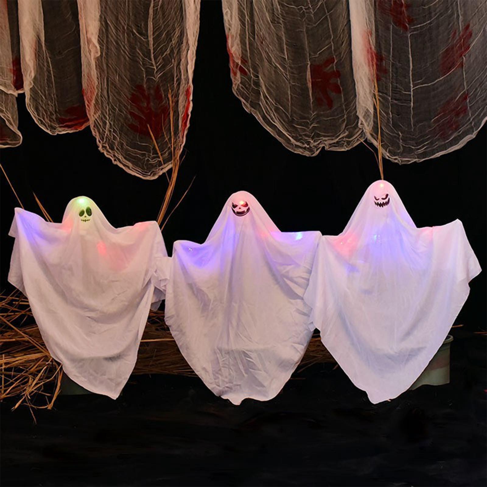 

Halloween Decorative Props LED Light-up 3-piece Set, Outdoor Party Grass Ground Insert . One Size