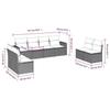 VidaXL Garden Lounge Set with Cushions 8 Pcs, Sofas with Adjustable Feet, Outdoor Furniture Set Patio Terrace, 3218842