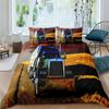 Retro Tractor King Queen Duvet Cover Automotive Bedding Set Engineering Vehicle Quilt Cover Farm Tool Cart 3D Polyester Quilt Cover