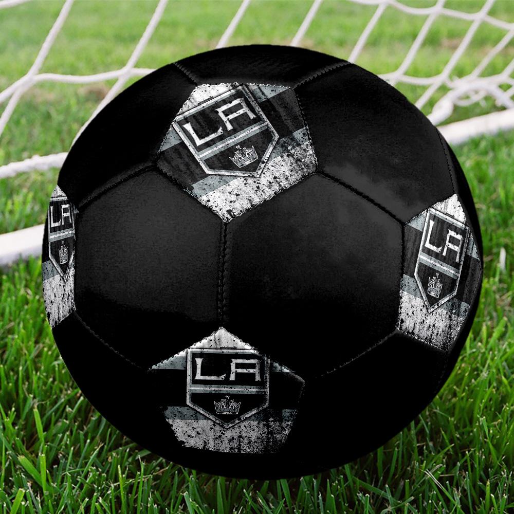Los Angeles Kings Indoor Soccer Ball Colorful All Ages Size 5 Machine Stitched PVC Competition Ready Durable High-Bounce