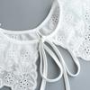 Female Hollow Flower Bowknots Fake Collar Shawl for Womens Blouse Top False Detachable Collar Female Shirt Faux Cols