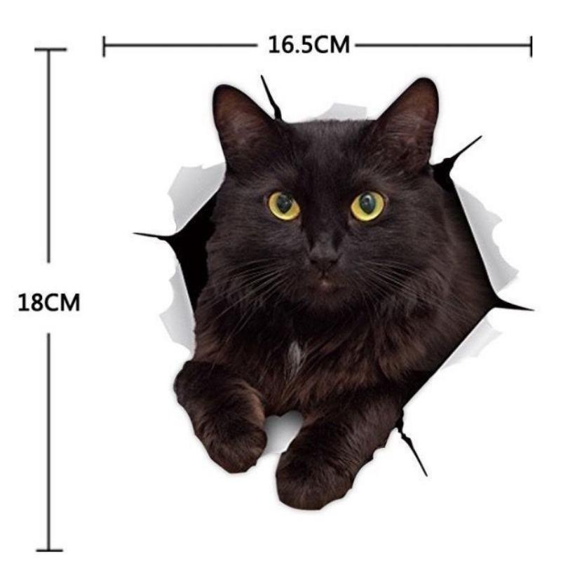 Simulation Creative Personality Cute Cat Car Stickers Animal Car Decoration Car Body Glass Rear Decoration Covering Scratches