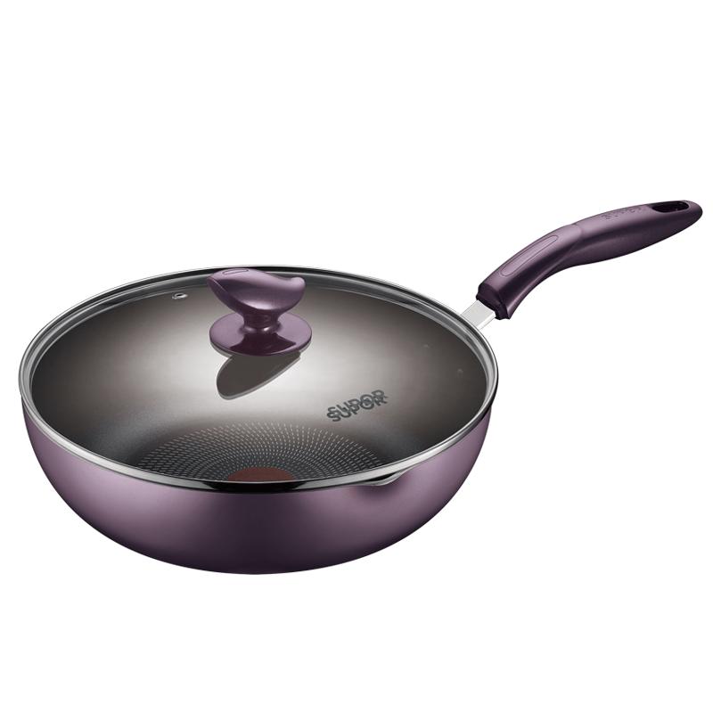 Supor PJ26R4 Red Dot Oil-Gathering Frying Pan