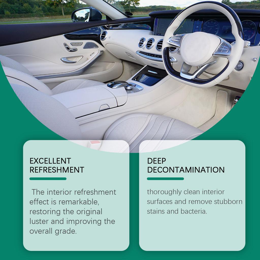 Car Interior Foam Cleaner Wash Seat Leather Water-free Wash Stain Remover Refurbishment Cleaner 120ml