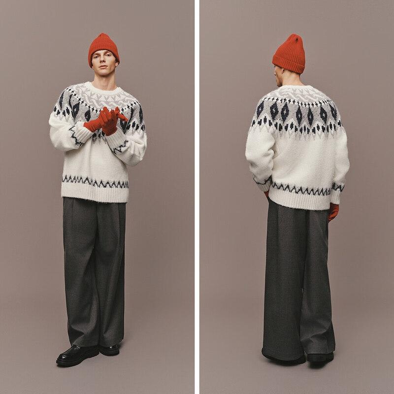 Semir Herren Wang Anyu Fair Isle Jacquard Strickpullover