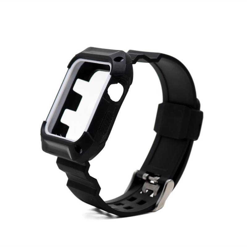 

Двухцветный ремешок One Piece для Apple Watch с защитой для ключа, из мягкого силикона белый