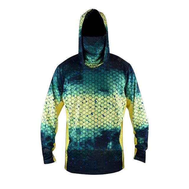Fishing Suit Fly Fishing Luya Hoodie Summer Men's Long Sleeve Sunscreen Clothing Hood Mask Support Labeling