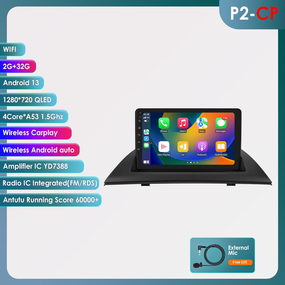 

Hizpo Carplay 4G 7862 AI Интеллектуальные системы Android 13 Автомагнитола для BMW X3 E83 2004-2012 Мультимедийный видеоплеер GPS 2din Интеллектуальная автомагнитола RDS P2CP 4Core 2G 32G