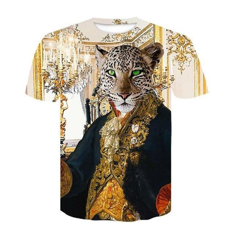Luxury Baroque Golden Pattern T-shirt Unisex Unique 3D Print Crewneck T Shirts Men Personality Streetwear Fashion Trendy Tee Top