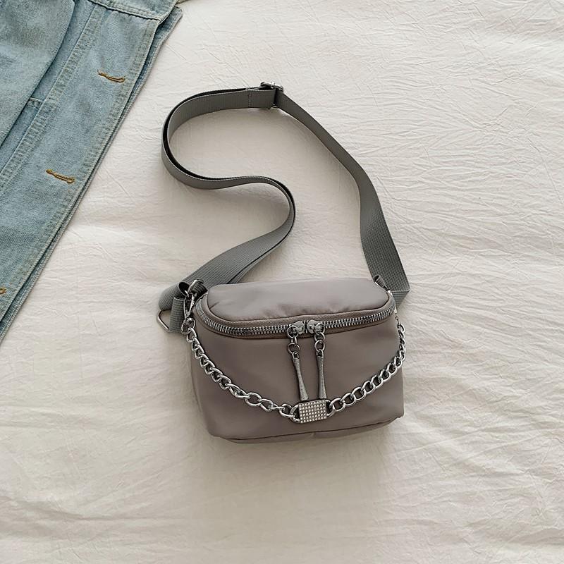 

Нишевая коробка высокого уровня внешнего вида Модная и стильная сумка через плечо Цепочка Повседневная летняя модная сумка серый