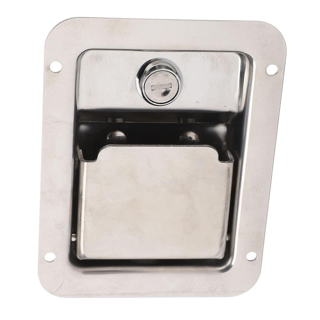 Tool Box Latch Stainless Steel 5.5x4.3in Flush Mount RV Toolbox Handle Lock with Keys Gasket for Caravan Truck RV