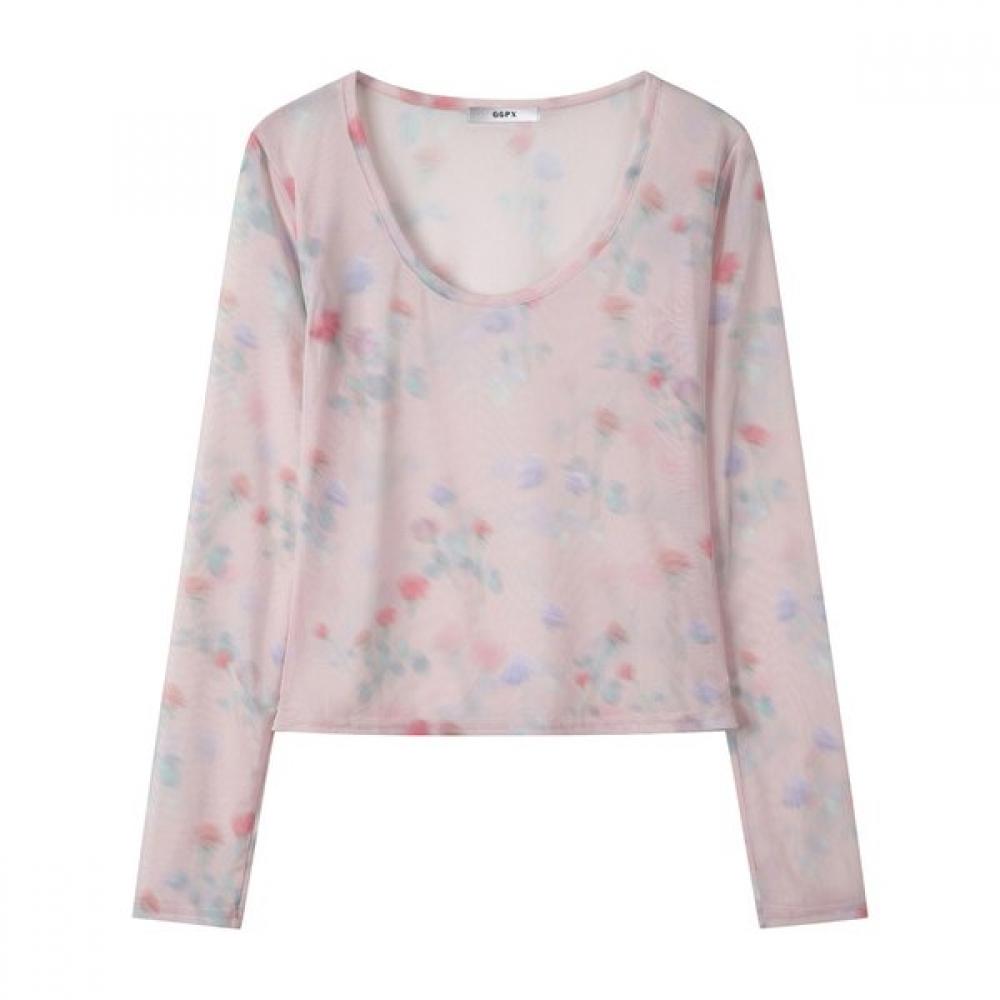Ggpx New York Sheer Flower Blouse Gq8sh039f
