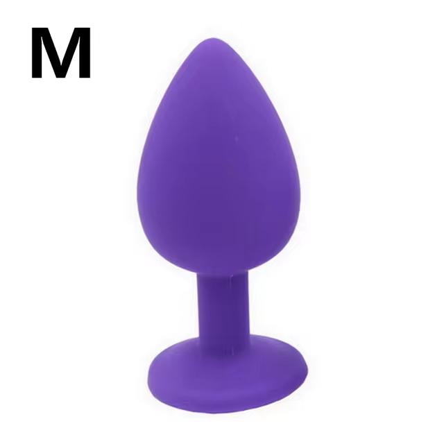 S/M/L 100%Silicone Butt Plug Anal Plugs Unisex Sex Stopper 3 Different Size Adult Toys for Men/Women Anal Trainer For Couples SM