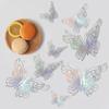 12Pcs/Set 3D Hollow Butterfly Wall Sticker Gold Silver Rose Wedding Decoration Living Room Home Decor Butterflies Decal Stickers KTY