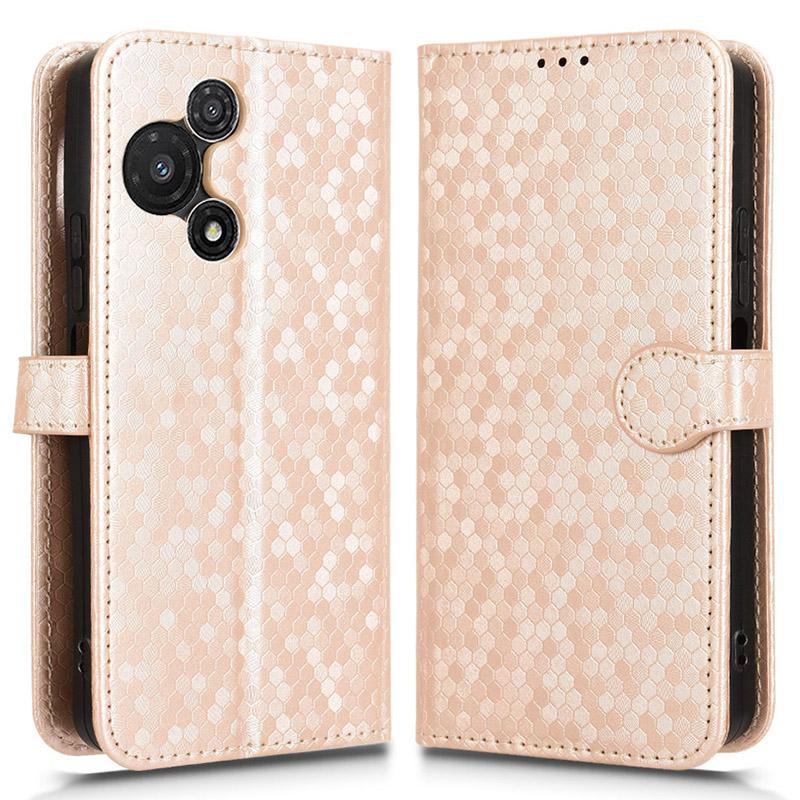 For TCL 60R 5G T519H/60 5G T521H Wallet Case Dot Pattern Imprint PU Leather Phone Cover