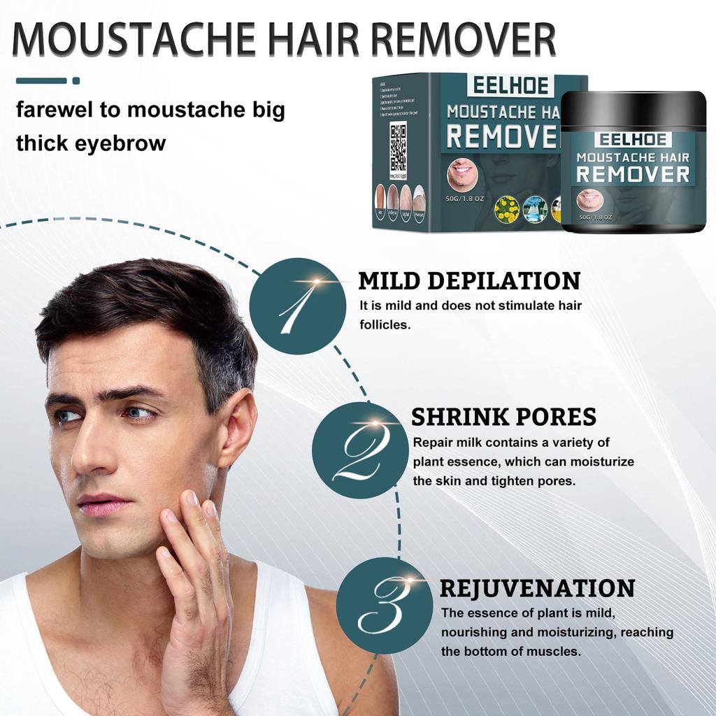 Men's Hair Removal Cream Is Gentle And Non Irritating To The Face Beard Armpits Leg Hair Chest Hair Clean And Non Damaging To The Skin