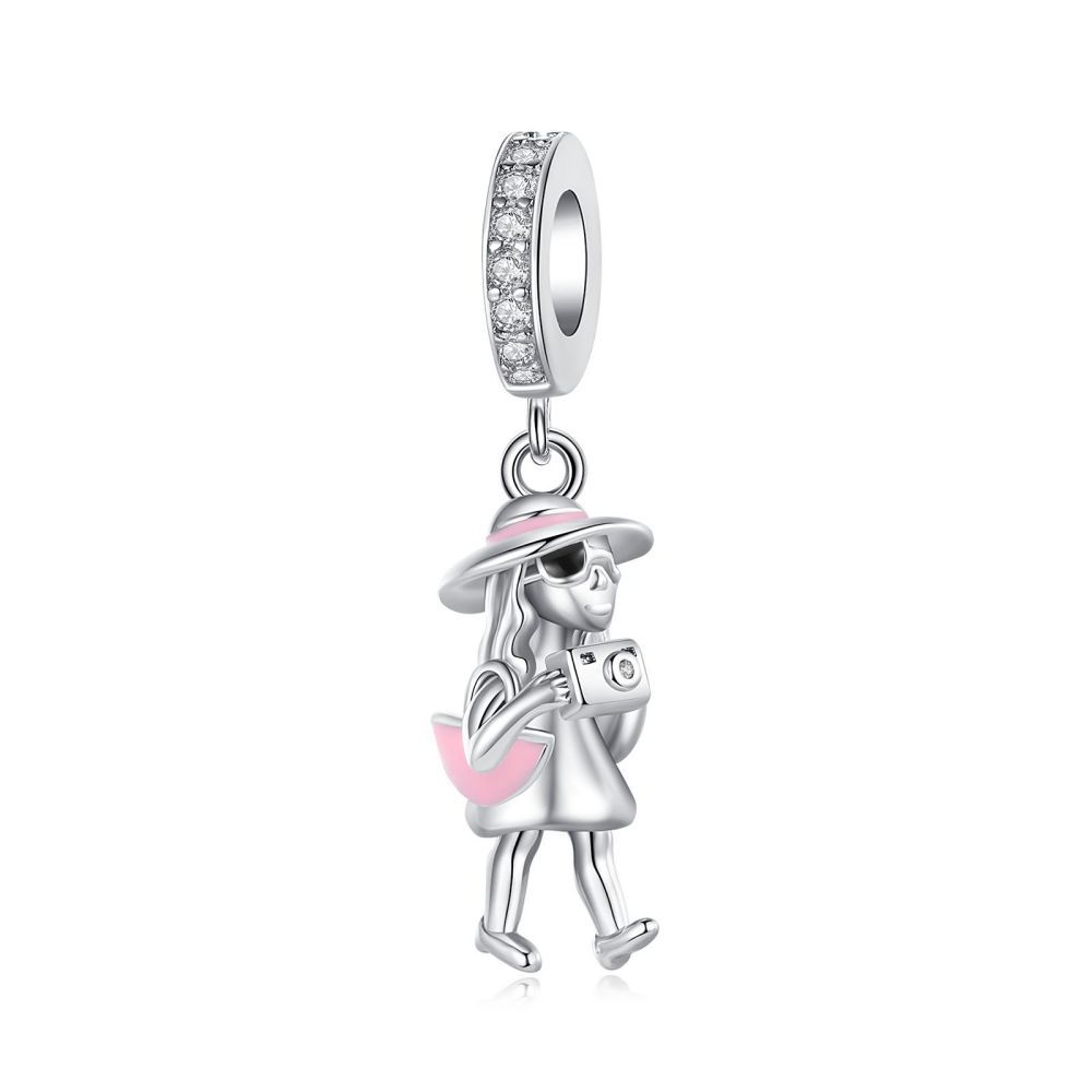 S925 Silver DIY Craft Accessories Fashion Kissing Figure Charms For Couples Handmade Jewelry Making Supplies