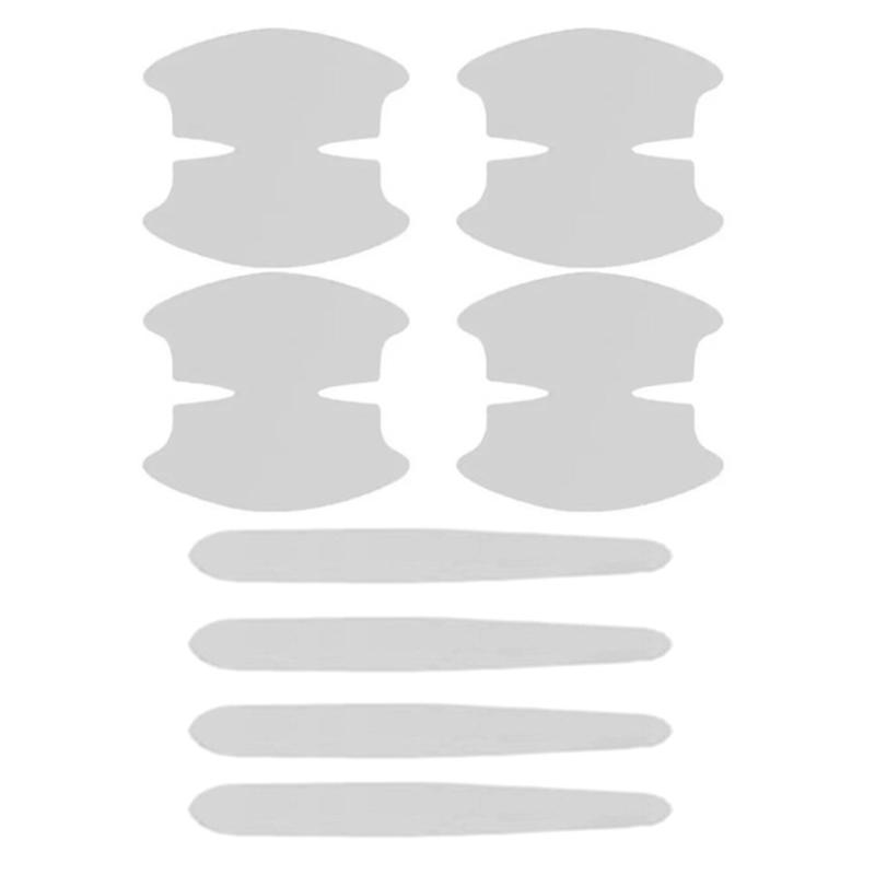 8Pcs Car Door Bowl Handle Sticker Invisible Car Exterior Decals Stickers Film