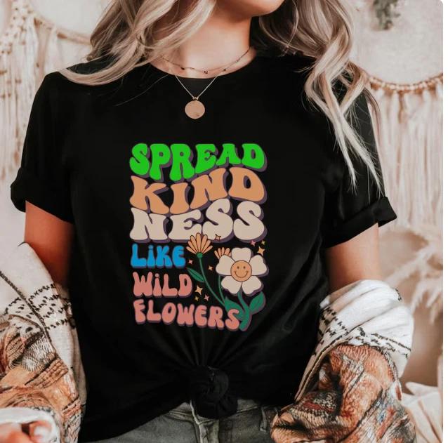 Kindness Retro Wave Tee, Motivational Inspirational Teacher Shirt S