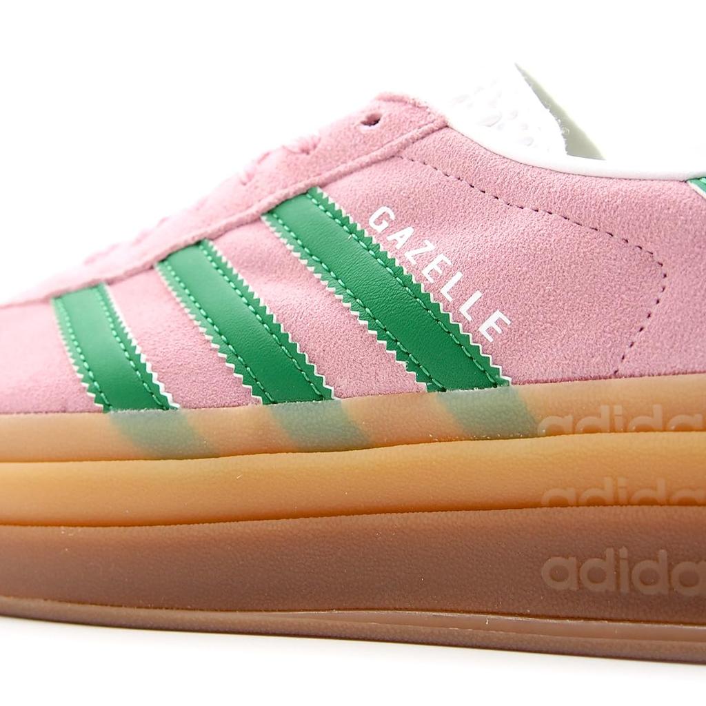 Adidas Gazelle Bold W True White IE0420 Japanese shoe Pink/Green/Cloud (True Pink/Green/Cloud White, size, Adult, Numeric, 24.5 cm) [Used]
