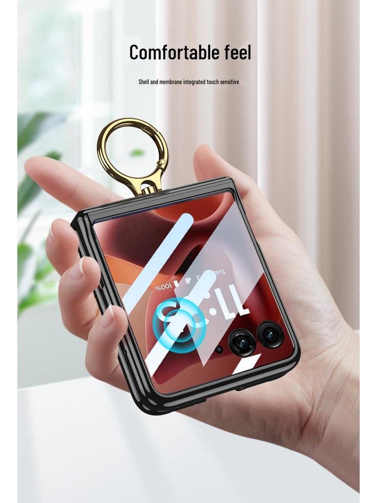 Motorola Razr 6 Ultra Transparent Phone Case with Magnetic Holder