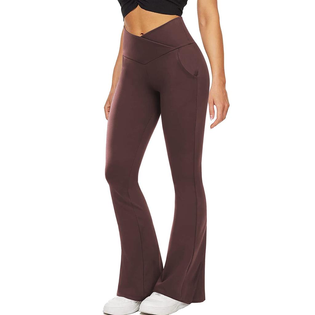 Damenmode Freizeit Cross Waist Sporttasche Yoga Leggings Hose