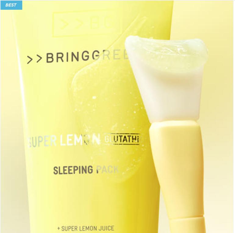 BRING GREEN Super Lemon Glutathione Sleeping Pack 100ml | Brightening & Hydrating
