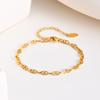 Simple Handmade Chain Bracelets for Women Girls,Gold Color Stainless Steel Lucky Wristband Bracelet,Birthday Gifts for Her