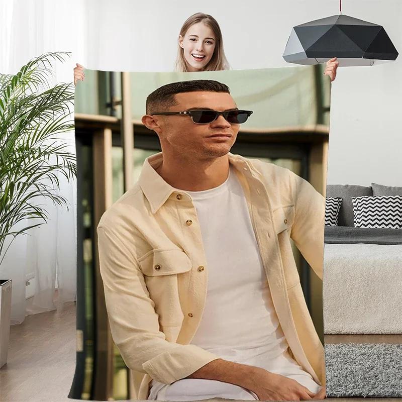 Fleece Blanket Sofa Winter Warm C-Cristiano Ronaldo Knee Bed Camping Flannel Fluffy Soft Blankets King Size Microfiber Bedding