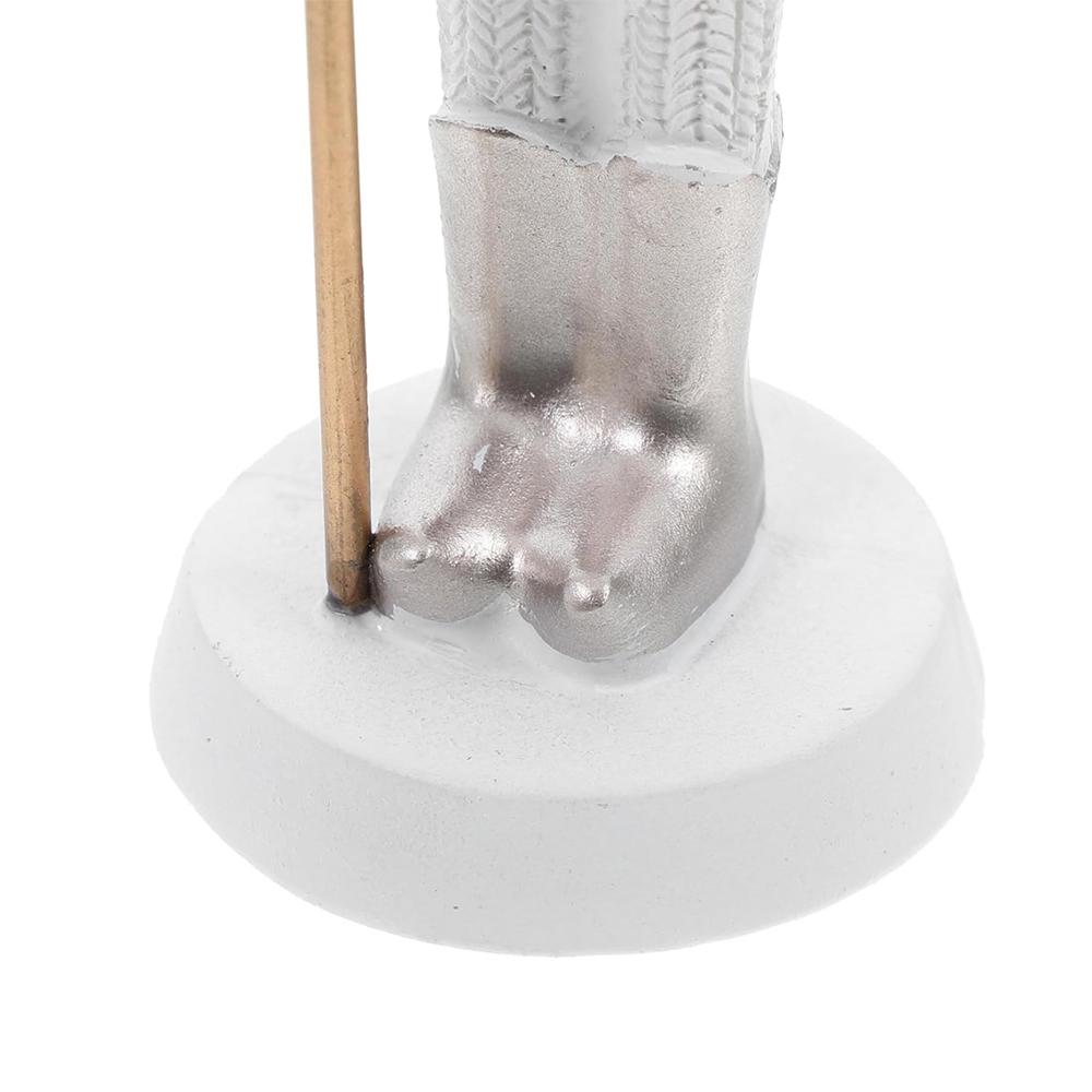 1Pc Easter Rabbit Nutcracker Resin Bunny Figurine Sculpture Holiday Nutcracker Doll