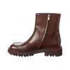 Salvatore Ferragamo Ferragamo Oreste Leather Bootie Brown