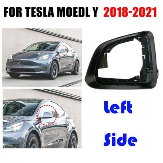 Left Driver Wing Door Mirror Cover Side Mirror Frame for 2018- Tesla Model Y