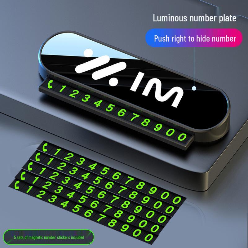 Temporary Laser Hidden Parking Number Plate for IM L6/L7/LS6/LS7 Cars