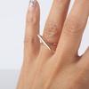 Mezmic White Magic Geometric Double Gold Ring