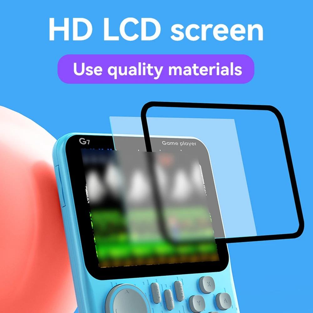 G7 Ultra-thin Mini Retro Handheld Portable Game Console 3.5-Inch LCD Color Screen Built-In 666 Game with Inbuilt Speaker Connect with TV Gameboy