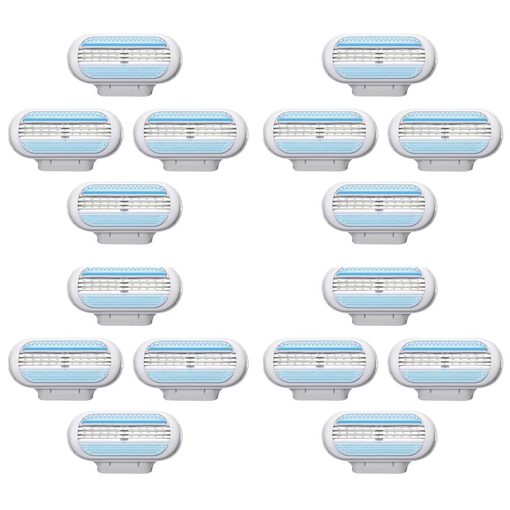 4-20PCS Women Razor Blades 3-Layer Safety Blade Shaver Head Hair Remover Replacement Head Female Shaving Blades for Venus Razor