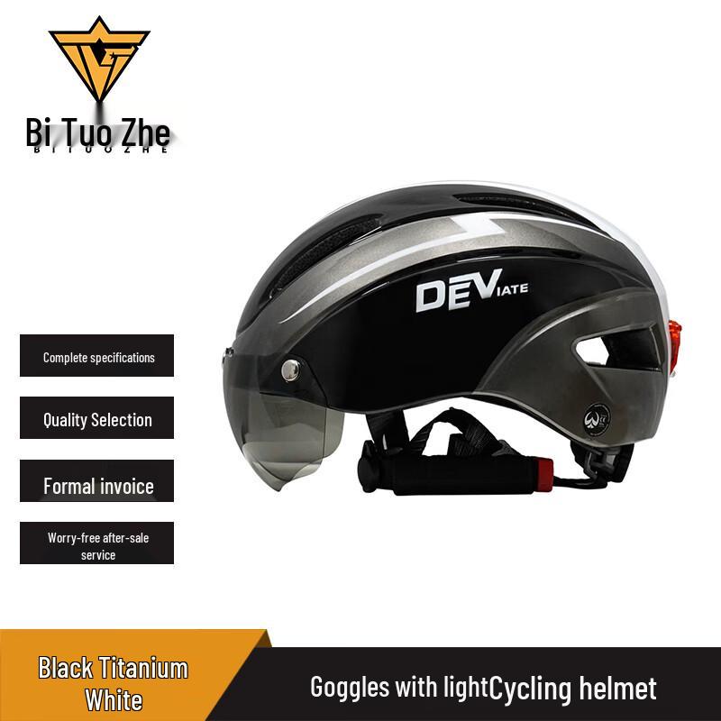 Bitozhe Cycling Helmet with Integrated Light & Visor