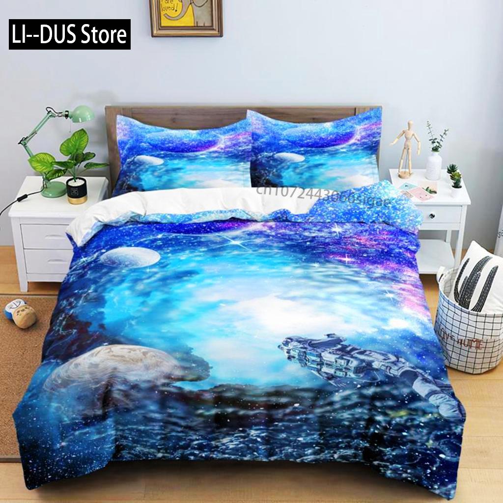 Comforter Colorful Cloud Polyester Orange Yellow Purple Cloud Sky For Teens Girls Abstract Theme Soft Bedding Set
