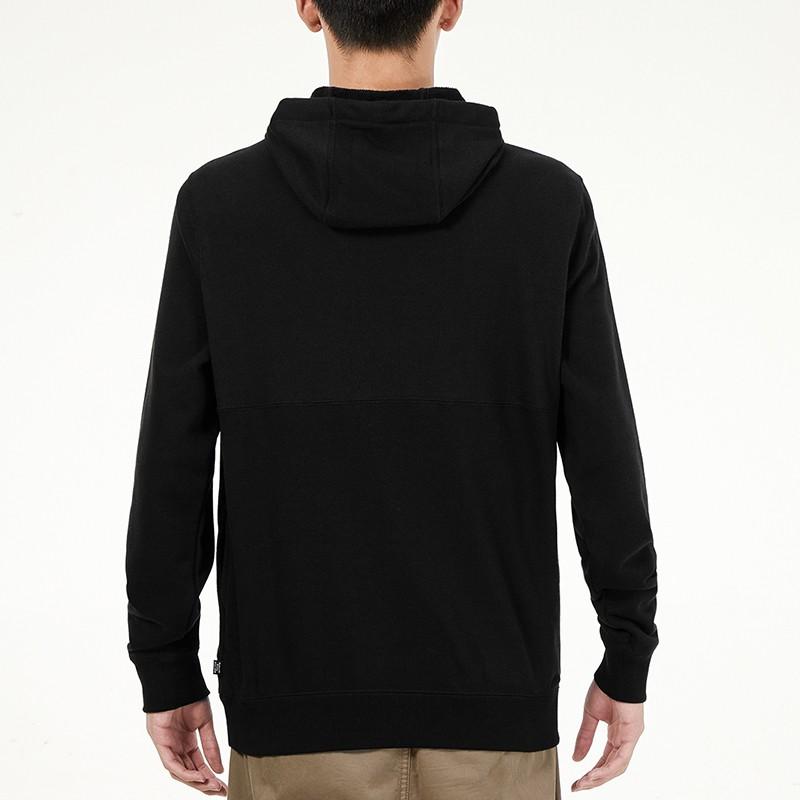 Puma Solid Color Sports Knit Drawstring Hoodie Men Tops Black 846413-01