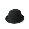 Regnuu Felt Bowler Derby Bowler Plus Camel Number Hat, 100% Wool, Unisex, Hat, Hat, Sizes, Fall/Winter, Black, Gray, (JP, Size, 58.5 Cm, Black)