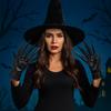 Rękawiczki Halloween ze skóry PU, smukłe palce, rękawiczki kostiumowe cosplay, mitenki z pazurami ducha, unisex