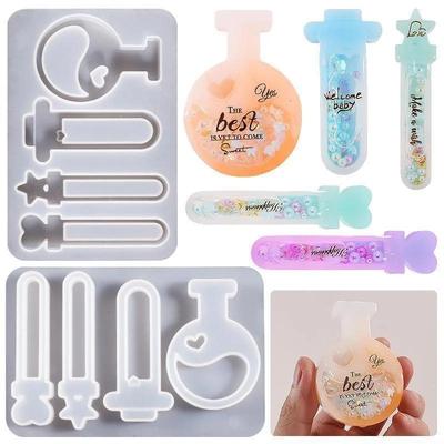 DIY Magic Bottle Quicksand Tube Bottle Pendant Silicone Mold Diy Key Pendant Mold