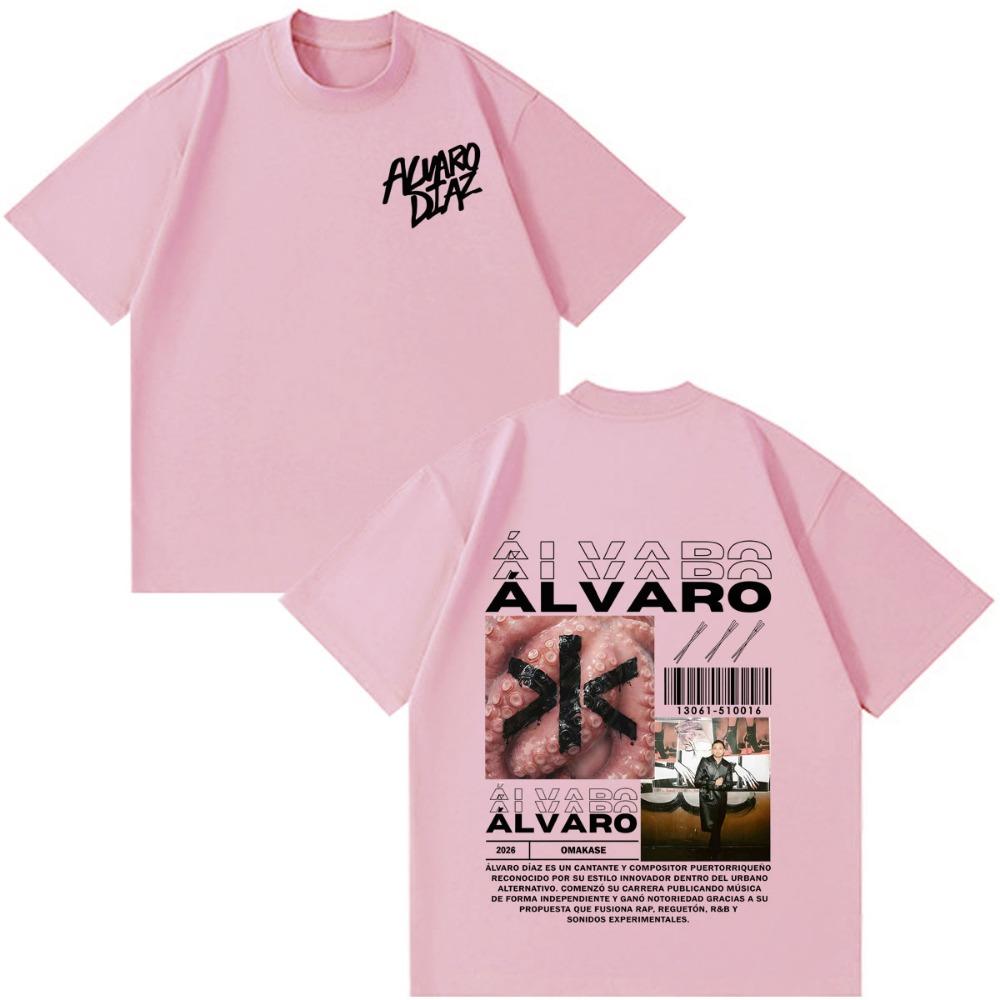 Alvaro Diaz Omakase Album 2026 Tour Merch Tees Men Women Hip-hop T-shirt Short-sleeved Cotton Casual Loose Gothic Punk T-shirts
