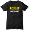 Warning May Start Talking About Hockey Mens Funny Slogan Unisex T-Shirt
